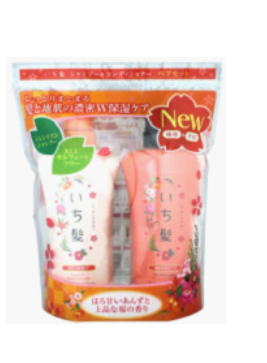 嘉娜寶Kracie櫻花洗發水和護發素--橘色杏桃櫻花系列