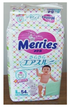 花王株式會社．MERRIES嬰幼兒紙尿褲 (L／9~14公斤嬰幼兒適用)