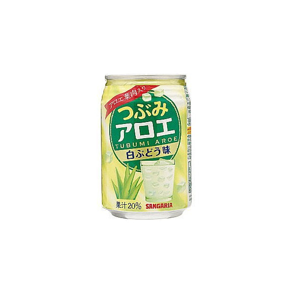日本sangaria粒粒蘆薈爽白葡萄味果汁