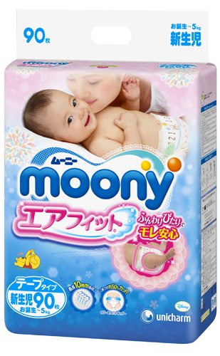 moony尤妮佳 新生兒紙尿褲NB90片