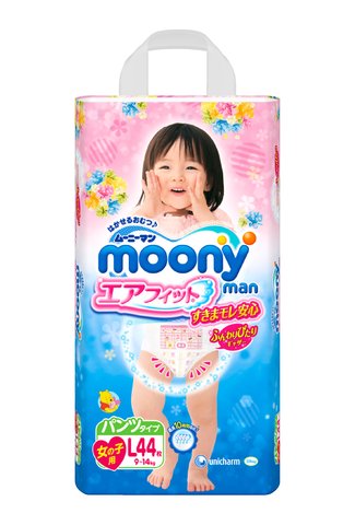 Moony 尤妮佳 嬰幼兒拉拉褲 L44片（女寶寶）