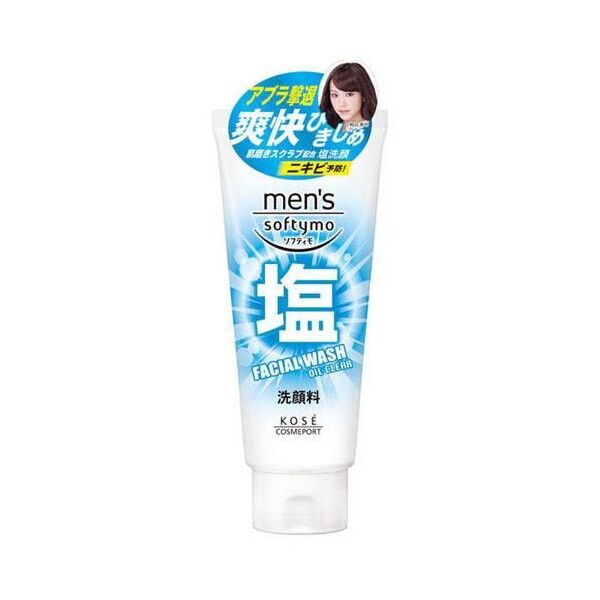 日本 高絲 men's softymo 男士洗面乳（鹽）
