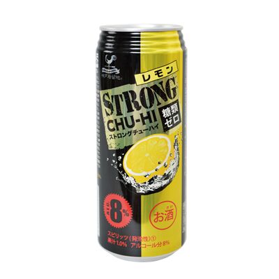 神户居留地STRONG CHU-HI柠檬碳酸酒 500ml 零糖分 酒精度8%