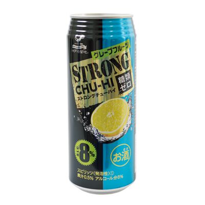 神户居留地STRONG CHU-HI西柚碳酸酒 500ml 零糖分 酒精度8%