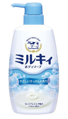 牛乳石鹼滋潤保濕沐浴露藍色550ml