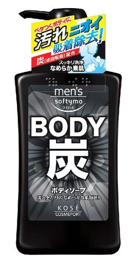 高絲KOSE softymo男士竹炭沐浴露550ml