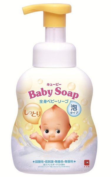 牛乳石鹼丘比baby soap泵装嬰兒洗護二合一（泡泡型）400ml