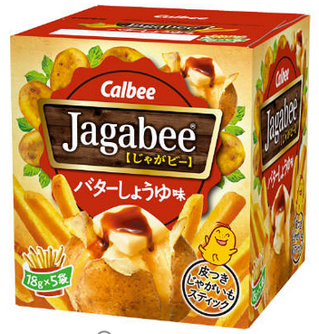卡樂比Jagabee薯條（黃油醬油味）90g  5袋入