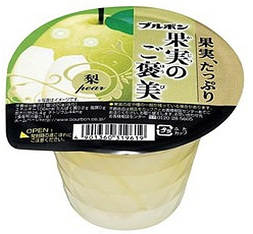 布爾本BOURBON果實的讚美果肉果凍布丁（梨味）220g