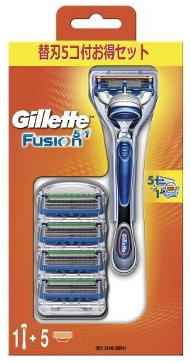 P&G Gillette Fusion男士剃刀+5個替換刀頭套裝