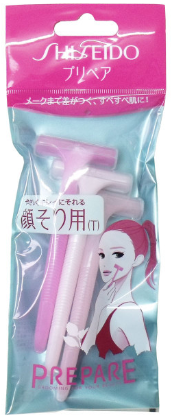 資生堂PREPARE臉部用T型剃刀3把入