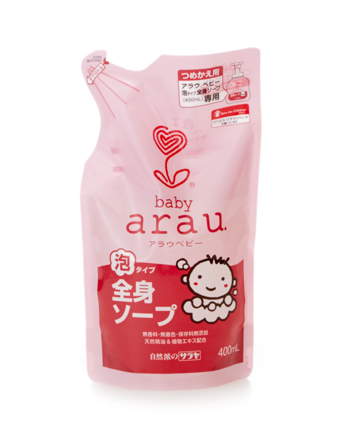 Saraya arau嬰兒泡沫沐浴露400ml補充裝​