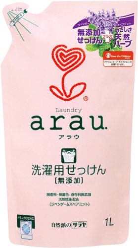 Saraya arau植物性除臭洗衣液（含薰衣草成分）1L補充裝