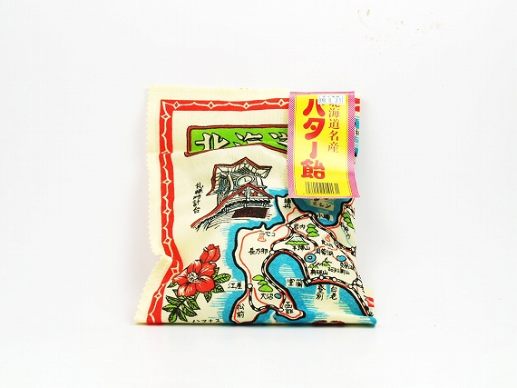 日本北海道地圖黄油风味糖160g