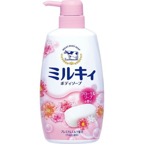 COW BRAND牛乳石鹸 優雅花香味沐浴露 按壓式550ML
