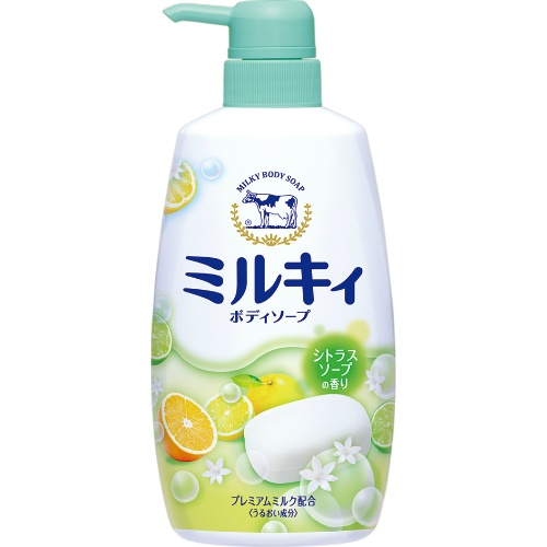 COW BRAND牛乳石鹸 清甜柚香味沐浴露 按壓式550ML