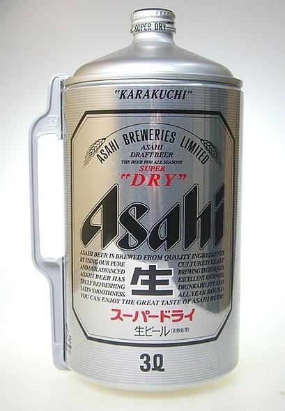 朝日超爽生啤酒3L 酒精度5%