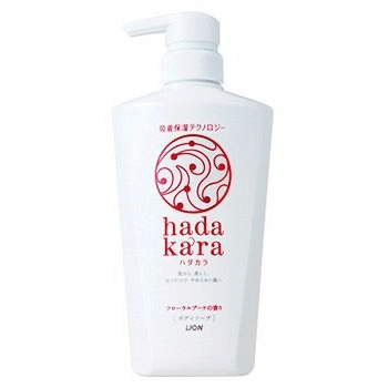 日本獅王hadakara沐浴露花香500ml