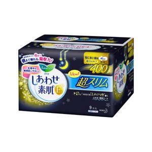 花王Laurier F幸福素肌超薄 特多量夜用40cM长 有翼9片入