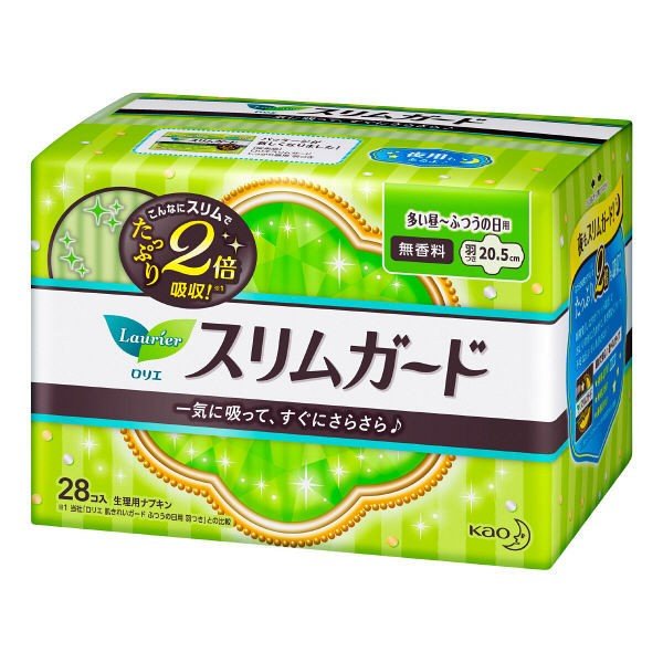 花王Laurier 超薄防漏日用 有翼28片入