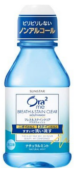 Sunstar Ora2 Breath & Stiain漱口水（自然薄荷味）80ml