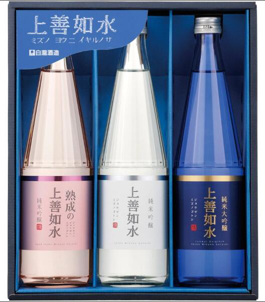 日本白瀧酒造 上善如水　禮盒套裝 720mlX3