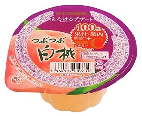 和歌山産業 入口即溶甜品（啫喱）白桃100%果汁果肉160g