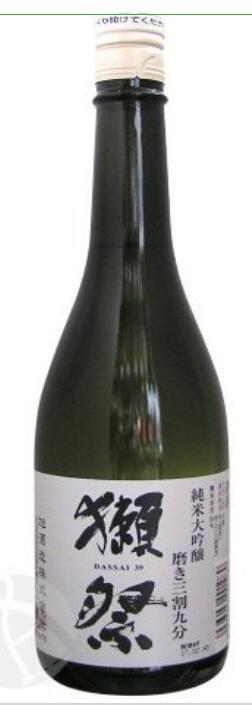 獺祭　純米大吟醸　研磨三割九分720ml 16％