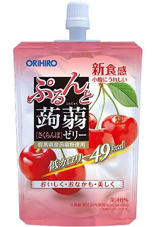 ORIHIRO立喜乐蒟蒻吸吸啫喱 櫻桃味130g
