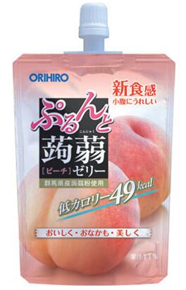 ORIHIRO立喜乐蒟蒻吸吸啫喱 桃子味130g
