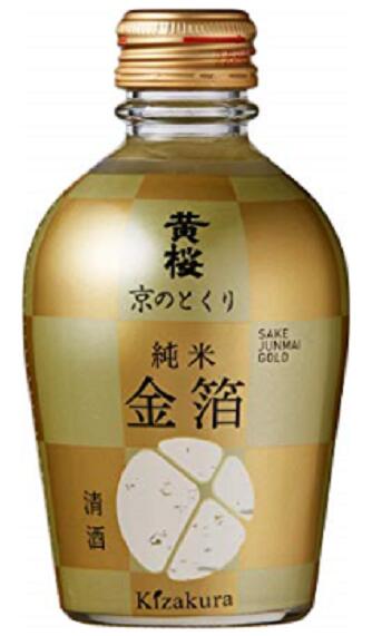黄桜　純米金箔「京之酒壺」清酒 14度  180ml