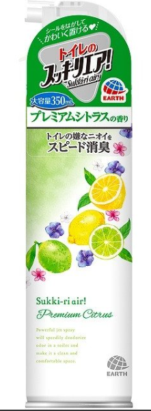 Earth製藥廁所空气清新喷雾sukkiriea柠檬味
