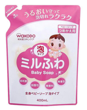 和光堂嬰幼兒泡沫沐浴露補充裝400ml