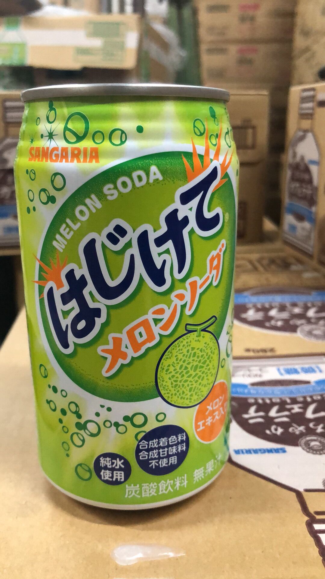 三佳利 蜜瓜蘇打汽水350g