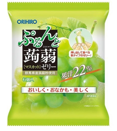 日本ORIHIRO立喜乐蒟蒻啫喱 青提味20g×6個