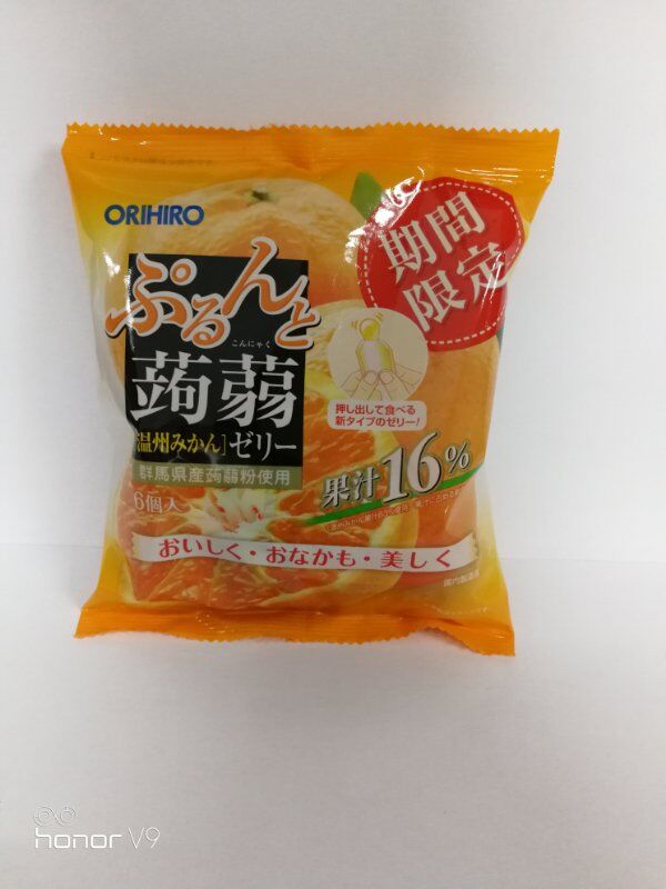 ORIHIRO立喜乐蒟蒻啫喱 温州柑味20g×6個