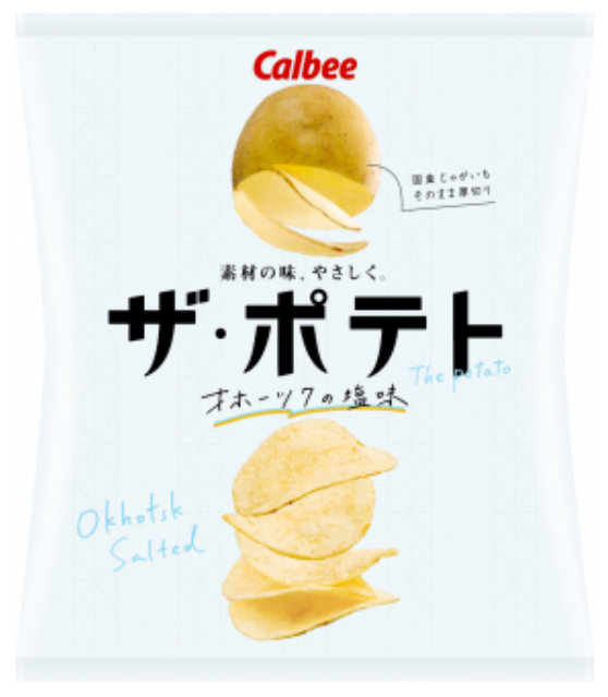 Calbee 厚切薯片鄂霍次克海鹽味道55g