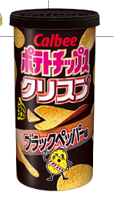 日本Calbee 鬆脆薯片黑胡椒味 小筒裝 50g