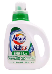花王 Attack洗衣液 室内晾晒款  绿瓶 880g