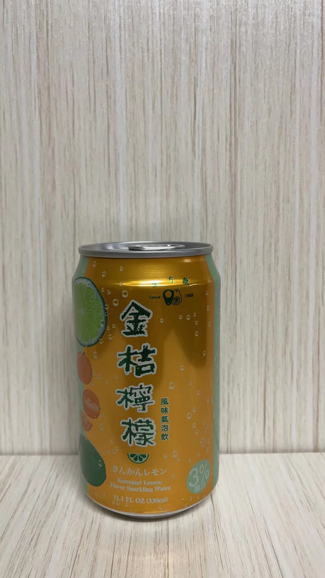 金桔檸檬風味氣泡飲330ml (鋁罐)